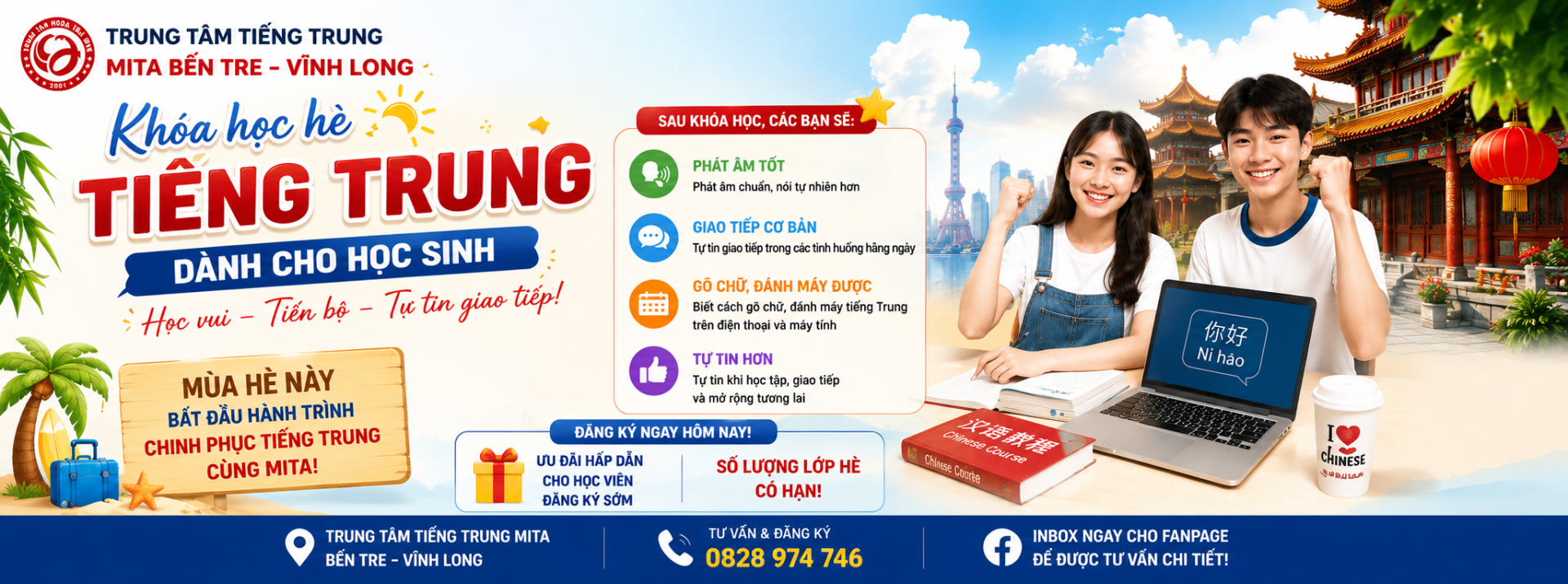 Tiếng Trung Mita Bến Tre - Vĩnh Long 2026